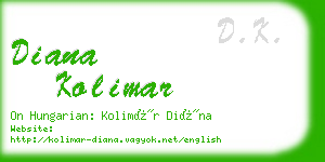 diana kolimar business card